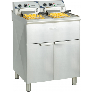 Electric freestanding fryer 2 x 10 liters high efficiency