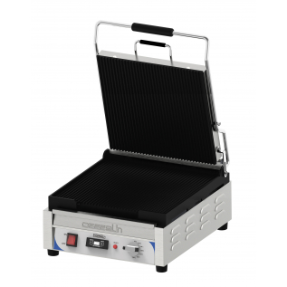 Contact grill premium grooved - grooved with timer - XL