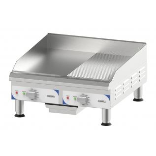 Electric grooved smooth griddle plate - Large