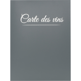 Carte des vins Classique A4 Gris 2 vues