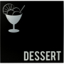 Cartes des desserts Moderne noir  2 vues