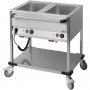 Grade A - Chariot bain-marie à eau 2 x GN 1/1