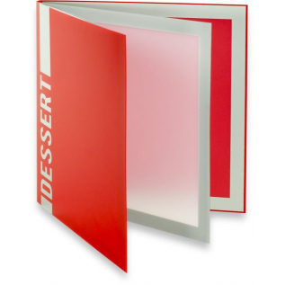 Carte des desserts Tendance  rouge   4 vues