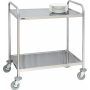 Chariot en inox 2 plateaux