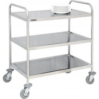 Stainless steel trolley 3 shelves