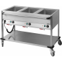 Bain-marie trolley water-heated 3 x GN 1/1