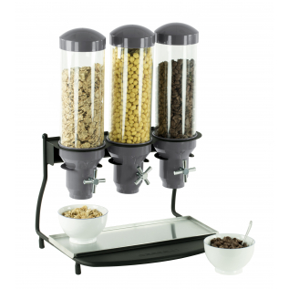 Triple canisters cereals dispenser